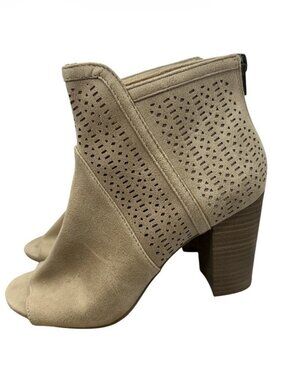 Report Serena Women’s Size 7 Camel Open Toe Inside Zip Ankle Bootie